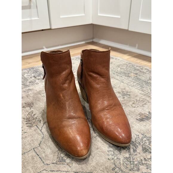 Frye Judith Whiskey Women’s Double Zip Ankle Booties Size 9 Brown Leather Boho - Picture 12 of 13